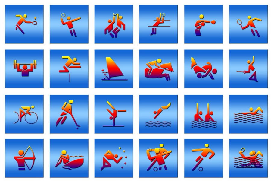 Icons von verschiedenen Sportarten